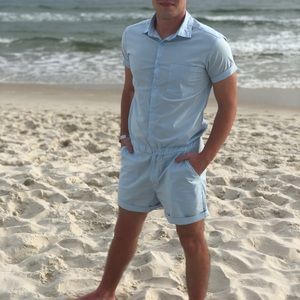 Light blue men’s romper